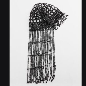 Zara limited edition Bohemian queen beaded head band with beaded fringe